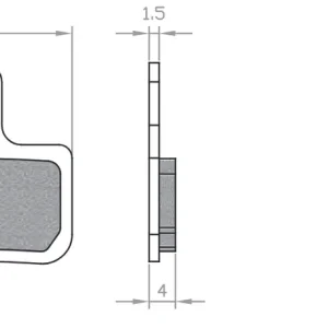 BRENTA BIKE brzdové destičky organické MTB / silniční polokovové vhodné pro SRAM LEVEL T, LEVEL TL, TLM ULTImate (2019-), FORCE AXS BR130 Vysoce Kvalitní