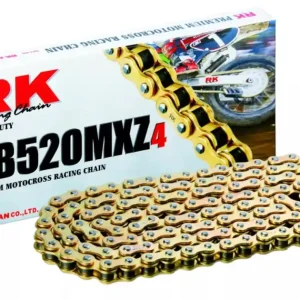 Časově Omezené RK hnací řetěz (MOTOCROSS) 420MXZ4-120 spona (CL) v sadě barva zlatá (objem: do 150 ccm) (22,2 KN)