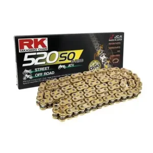 RK hnací řetěz 520SO-106 (O-kroužek) nýtovací spojka (CLF) v sadě barva zlatá (objem: do 400 ccm) (30,5 KN) Hit Sezóny