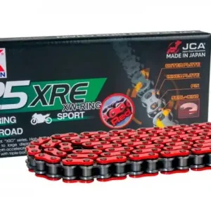 Zlevněný RK hnací řetěz BB525XRE-124 (XW-RING) nýtovací spojka (CLF) v sadě barva červená (objem: do 1000 ccm) (42 KN)