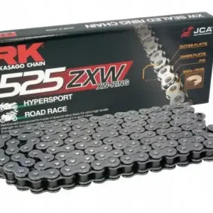 RK hnací řetěz 525ZXW-124 (XW-RING) nýtovací spojka (CLF) v sadě barva STANDARD (objem: do 1300 ccm) (46,4 KN) Výprodej