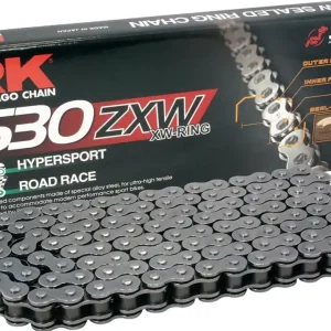 Ruční Výroba RK hnací řetěz 530ZXW-110 (XW-RING) nýtovací spojka (CLF) v sadě barva STANDARD (objem: do 1400 ccm) (44 KN)