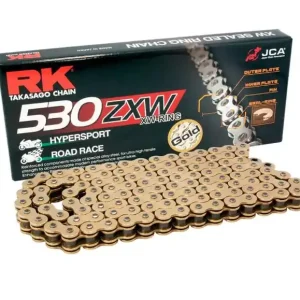 Velkoobchod RK hnací řetěz 530ZXW-116 (XW-RING) nýtovací spojka (CLF) v sadě barva zlatá (objem: do 1400 ccm) (44 KN)