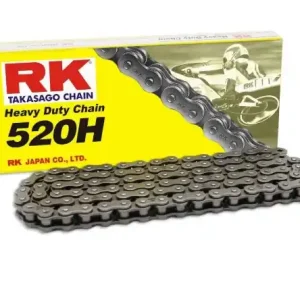 Výhodná Nabídka RK hnací řetěz 520H-120 spona (CL) v sadě barva STANDARD (objem: do 250 ccm) (34,3 KN)