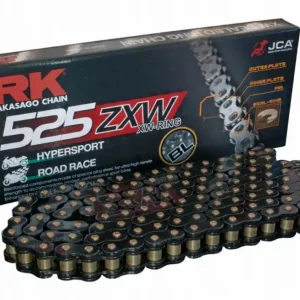 Nová Kolekce RK hnací řetěz BL525ZXW-120 (XW-RING) nýtovací spojka (CLF) v sadě barva černá (objem: do 1200 ccm) (42 KN)