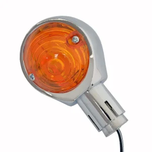 EMGO blinkry pár) na koncovky řidítek 1" 25 mm univerzální (typ BMW) chromované Ruční Výroba