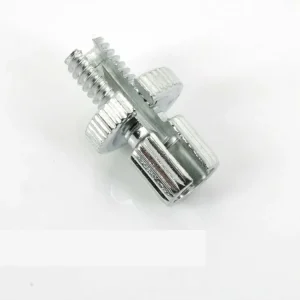 Sleva Stavěcí šroub s vroubkováním M7 x 15 mm 9 mm 6 mm otvor 3 mm pro moped, moped, mokick