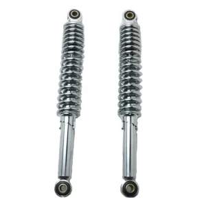 Tlumič pérování chrom 360 mm, 5polohově nastavitelný, 10 mm s plastovým adaptérem na 8 mm pro Kreidler, Zündapp, Hercules, Puch Doprava Zdarma