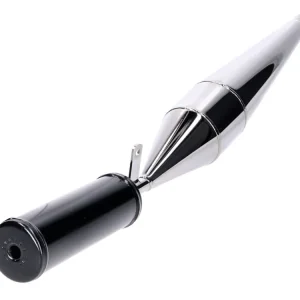 Levný Výfuk chrom/černý 28 mm 750 mm pro Simson Schwalbe KR 51, S 50, 70, SR 80, Zündapp, Kreidler, Hercules, Puch, DKW, KTM, Rixe