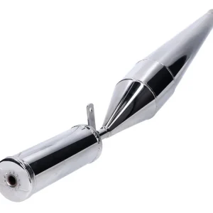 Výfuk chrom 750 mm 28 mm pro Simson Schwalbe KR 51, S 50, 70, SR 80, Zündapp, Kreidler, Hercules, Puch, DKW, KTM, Rixe Levný