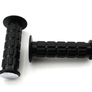 Gumové gripy černé, chromované kovové koncovky, 25/22 mm, 120 mm, pro Zündapp, Kreidler, Hercules, Puch, Simson S50, S51, S70, SR50, SR80 Vrácení Zdarma