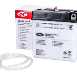 Baterie 6 Volt 11Ah včetně kyselinového balíčku pro Simson, BMW R 26, 27, Heinkel Tourist 101, 102, 103, 150, 175, Hercules K 125 BW, Motor Guzzi TS 250, MZ ES 300 Sleva