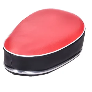 Časově Omezené Sedlo červeno/černé 300x220x110mm pro Puch Maxi MS, MV, VS, Zündapp Bergsteiger, Combinette, Kreidler Florett, Flory, MF, MP, Hercules M, Prima 221, 219, 217, 215, 216, 222, Miele, DKW, NSU, Göricke, Gritzner