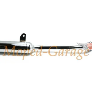 Výfuk chromovaný 22 mm s odšroubovatelnou koncovkou pro Piaggio, Vespa, Ciao, Bravo Bezpečná Platba