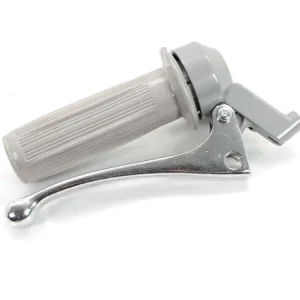 Plynový grip hliník šedý 22 mm 105 mm 26 mm pro Zündapp, Kreidler, Hercules, Puch, DKW, KTM, moped, moped, mokick Značkový