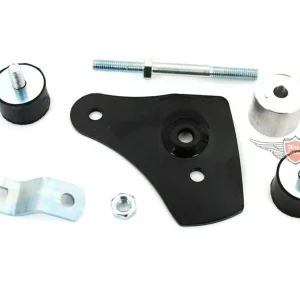 Sada držáků výfuku, 7dílná, černá, kovová, pro Zündapp, KS 50 Cross Type 517 Ověřený