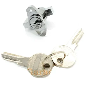 Nakupujte Hned Chromovaný zámek schránky na nářadí se 2 klíči pro Florett, Flory, Hercules, KTM, Puch, NSU, Moto Guzzi