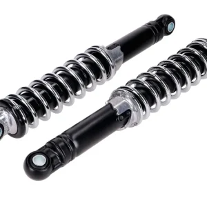 Cenová Bomba Sada tlumičů nastavitelná 280 mm černá/stříbrná 10 mm 8 mm pro Zündapp, Kreidler, Hercules, Puch, DKW, Rixe, Sachs, KTM moped, moped, mokick