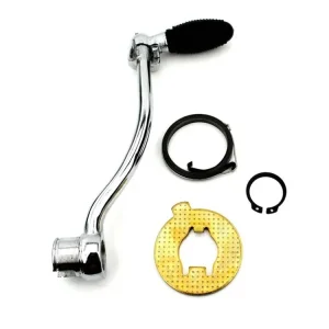 Finální Výprodej Chromovaná nakopávačka se zajišťovací podložkou, pružinou a pojistným kroužkem pro Zündapp GTS 50 Typ 529, C Sport Super 441, CS 50, CX Hai, KS