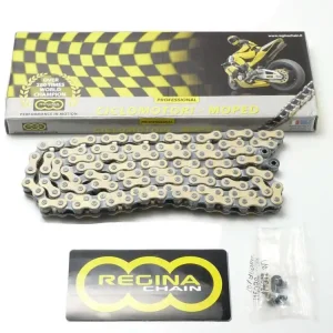 Vrácení Zdarma Řetěz černo-zlatý 122 článků 1/2 x 3/16 s rychlospojkou pro Zündapp, Kreidler, Puch, KTM, DKW, Hercules