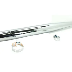 Chromovaný výfuk 32mm 70mm 730mm pro Hercules, Zündapp, Kreidler, Puch, KTM Autentický