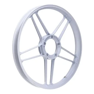 Hliníkové kolo bílé lesklé 17 palců, černé, přední i zadní pro Puch Maxi Aktuální