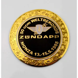 Kup Teď Emblém nádrže Monza průměr cca 64 mm pro M 25 50 Bergsteiger, R skútr, GTS 50, C Sport, Super, KS 80, 100, ZD ZL ZX ZS ZE ZR A X ZB ZA, moped moped mokick