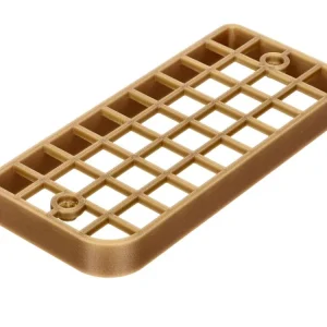 Mřížka pro hranaté zadní světlo (ABS plast) zlatá pro Piaggio Ciao P/PX Ruční Výroba