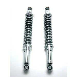 Akce Chromované tlumiče 365 mm, 5polohově nastavitelné, uchycení 8 mm pro Kreidler Florett K 54 RS, RMC, Zündapp CX 25, 50 Hai Type 448, Hercules KX 5