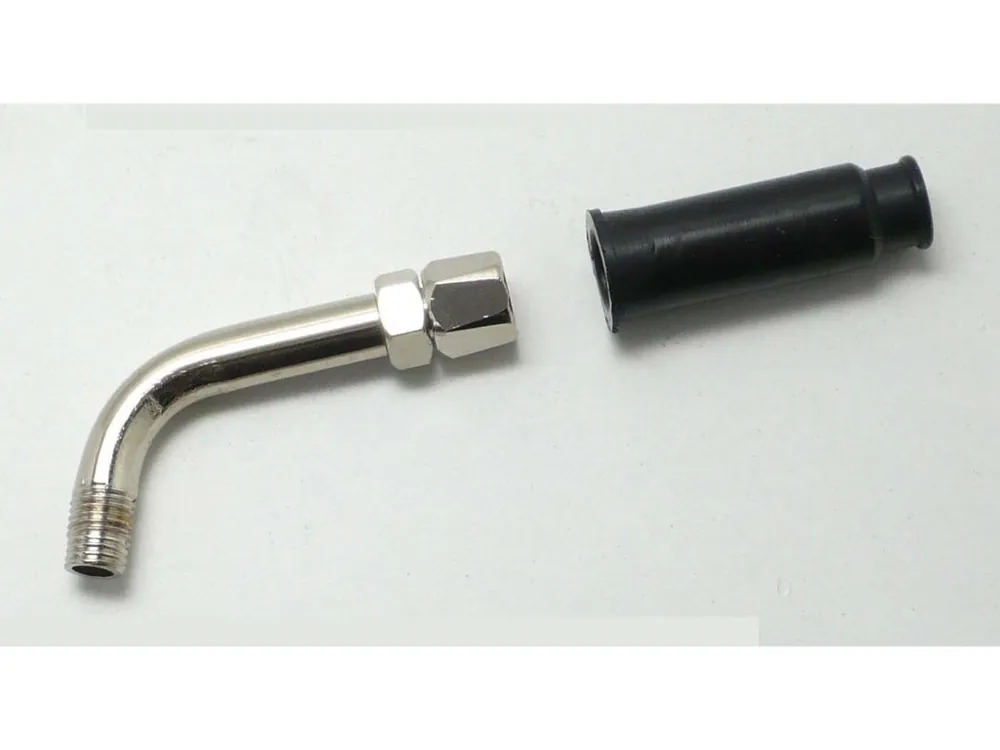 Omezená Nabídka 40° Kovová odkláněcí trubka s gumovou krytkou pro Del Orto, model karburátoru