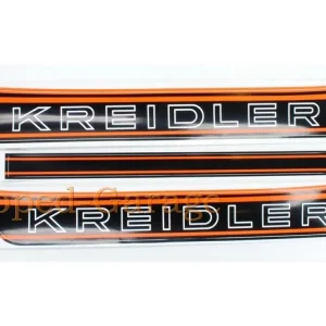 Moderní Samolepka na nádrž Kreidler, 3 díly, černá/oranžová, pro Florett RS RMC