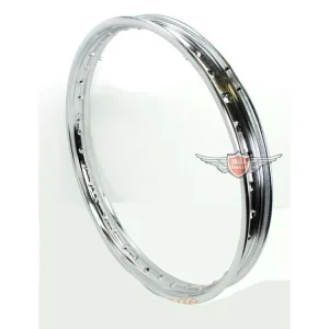 Chromovaný ráfek 1,40 x 18 palců 36 děr 6,5 mm pro moped, moped, mokick, lehký motocykl Nízká Cena