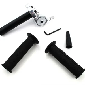 Rozměry gripů: pevný grip cca 125 mm, plynový grip celkem 155 mm, cca 1/4 otáčky do plného plynu pro Zündapp GTS, KS, CS, CX, ZD, Hai, C 50. Cenový Hit