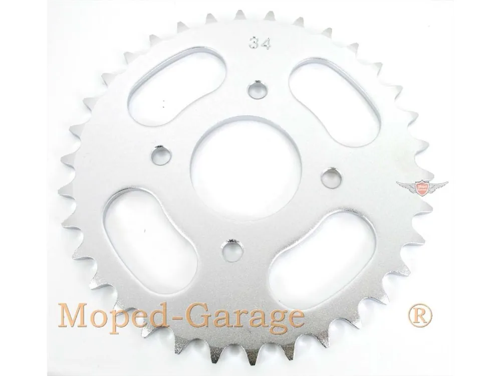 Omezená Nabídka Rozeta hliníková 34 zubů 4 díry pro Hercules Prima 1, 2, 3, 4, 5, 6, MP MF M HR Hobby Rider, P MX SX, Optima Pronto, Presto, Garelli Cross 40, KTM 505, Zündapp A 25 Automatic typ 460-01, 460-02