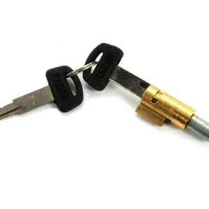 Exkluzivní Zámek řízení mosazný 8 mm se 2 klíči pro Puch Maxi, Monza, Cobra, Racing, M 50, MS, DS, MV, Zündapp GTS, KS, CX, CS, ZD, ZA, A, ZR, ZL, ZX, ZS, X 30, Kreidler MF-2, MF 12, 13
