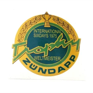 Výhodná Nabídka Samolepka kulatá 70 mm Sixdays Trophy 1975 pro Zündapp moped, moped, mokick, KKR, motocykl, skútr