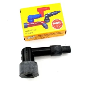 Koncovka zapalovací svíčky NGK 5 kΩ černá pro Zündapp, Kreidler, Hercules, Puch, KTM, Yamaha, Honda, Kawasaki, Suzuki, moped, moped, mokick Prémiový