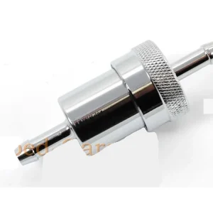 Palivový filtr hliníkový 8 mm omyvatelný pro Zündapp, Kreidler, Hercules, Puch, Miele, Simson, DKW, KTM, moped, moped, mokick Oblíbený