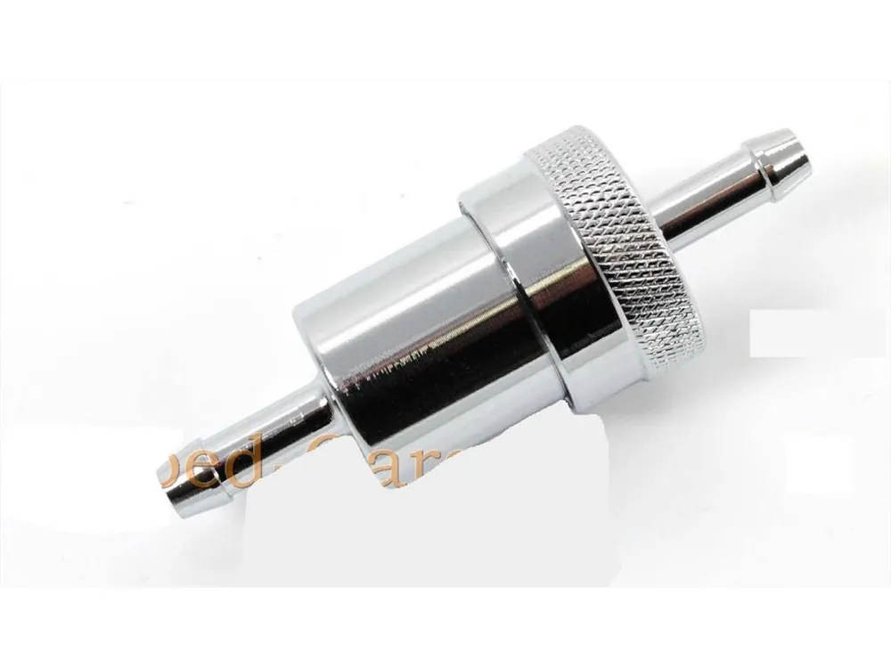 Palivový filtr hliníkový 8 mm omyvatelný pro Zündapp, Kreidler, Hercules, Puch, Miele, Simson, DKW, KTM, moped, moped, mokick Oblíbený