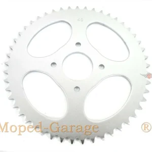 Trendový Rozeta Presto hliníková 49 zubů se 4 otvory pro Hercules Prima 1, 2, 3, 4, 5, 6, MP MF M HR Hobby Rider, P MX SX, Optima Pronto, Presto, Garelli Cross 40, KTM 505, Zündapp A 25 Automatic typ 460-01, 460-02