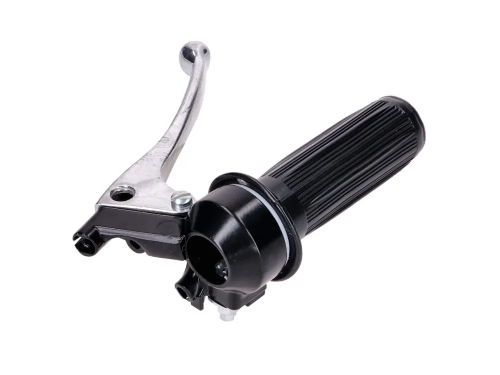 Plynový grip 22 mm, z černého hliníku, 105 mm pro Zündapp, Kreidler, Hercules, Puch, DKW, KTM Bezpečná Platba