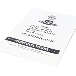 Katalog náhradních dílů pro DKW RT 159 139 M Mokick Tovární Cena