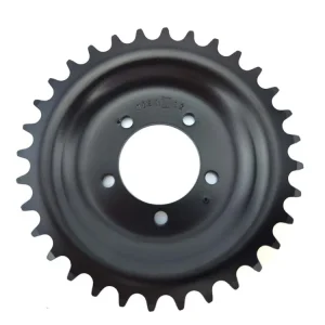 Ocelová rozeta 32 zubů, vnitřní průměr 41 mm, odsazení 14 mm, typ řetězu 415, pro Ejsot, Sachs H 90 VE, Hercules Moped 252, MP2, DKW, Miele, Göricke, Rixe, Gritzner Autentický