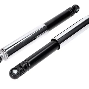 Tlumiče odpružení IMCA 315 mm, montážní otvory 8 mm, černé/stříbrné pro Hercules Prima, M, moped mokick, moped Omezená Nabídka