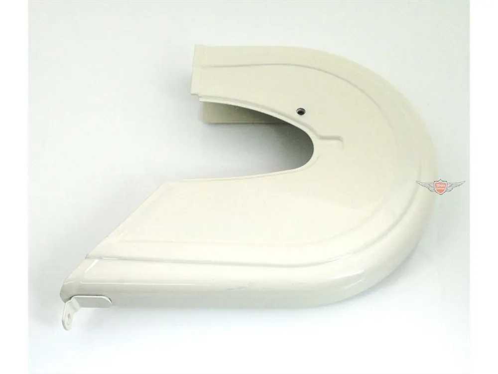 Novinka Koncový díl krytu řetězu, béžově základovaný, pro Zündapp Super Combinette Typ 429, 433, Sport 510, KS 75 511, Falconette 425, 435