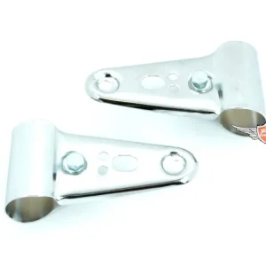 Sada držáků světlometu 26-30mm univerzální chrom pro moped, moped, mokick Časově Omezené