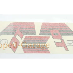 Profesionální Sada samolepek nádrže černo-červená pro Yamaha DT 50 Mokick 1983-1985