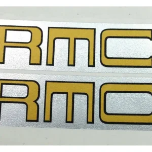 Samolepka na nádrž 77 mm x 23 mm zlatá/stříbrná pro Kreidler, Florett, Mustang Garance Vrácení Peněz