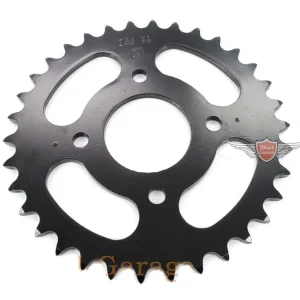 Výprodej Rozeta Esjot ocelová 34 zubů černá 4 otvory pro Hercules Prima 1, 2, 3, 4, 5, 6, MP MF M HR Hobby Rider, P MX SX, Optima Pronto, Presto, Garelli Cross 40, KTM 505 Automat, 2 rychlosti, Zündapp A 25 Automat Typ 460-01, 460-02