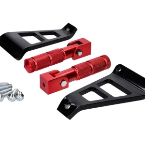 Dokud Zásoby Vydrží Sada stupaček spolujezdce CNC, červená pro Beta RR 50 (s držákem)